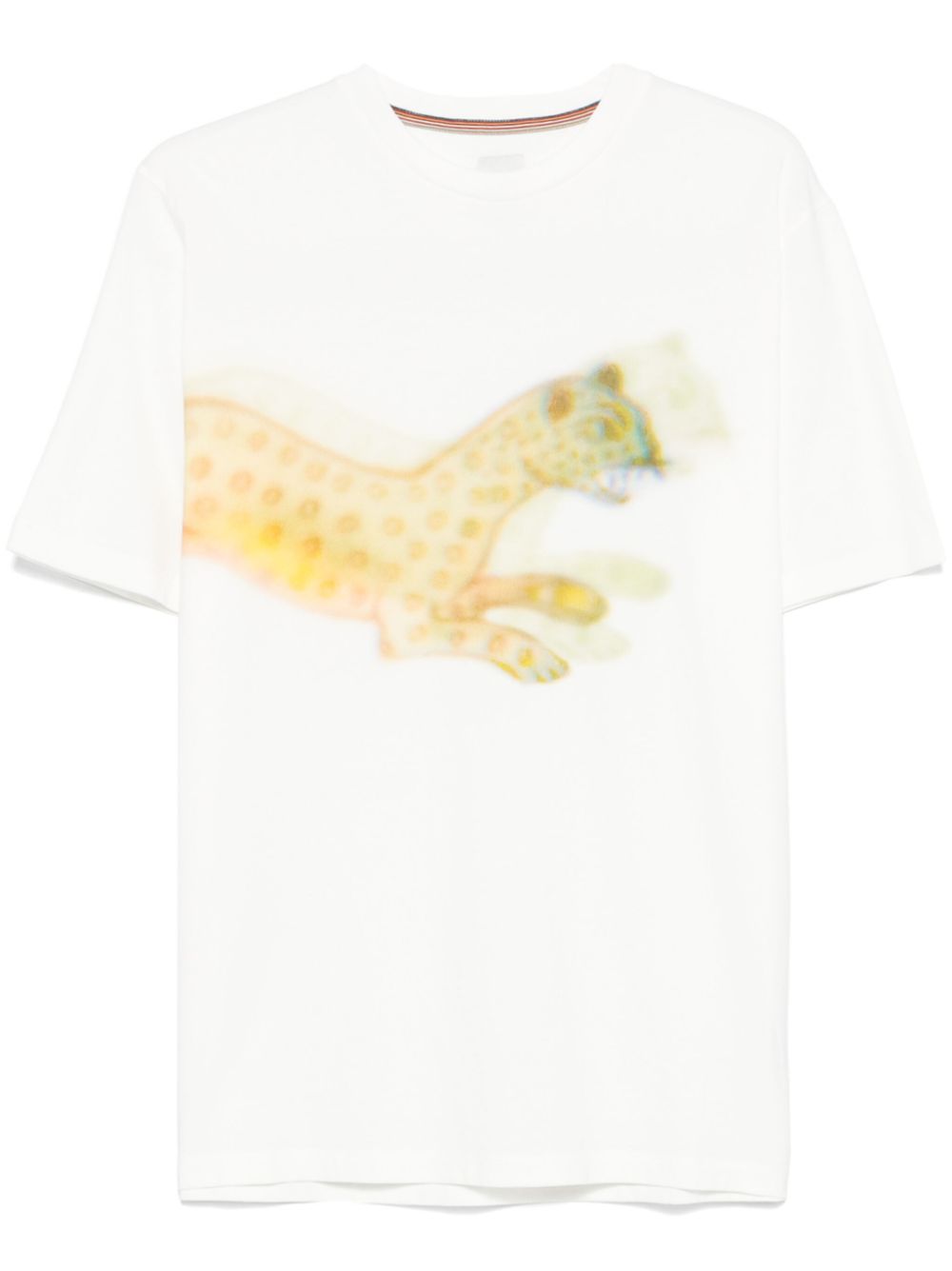 Paul Smith T-shirt met luipaardprint Wit