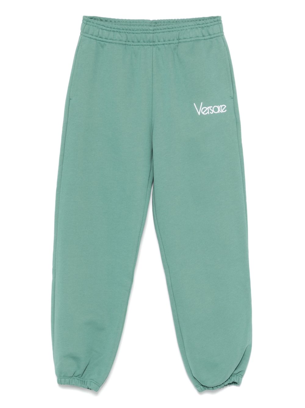 Versace Kids Trainingsbroek met geborduurd logo Groen