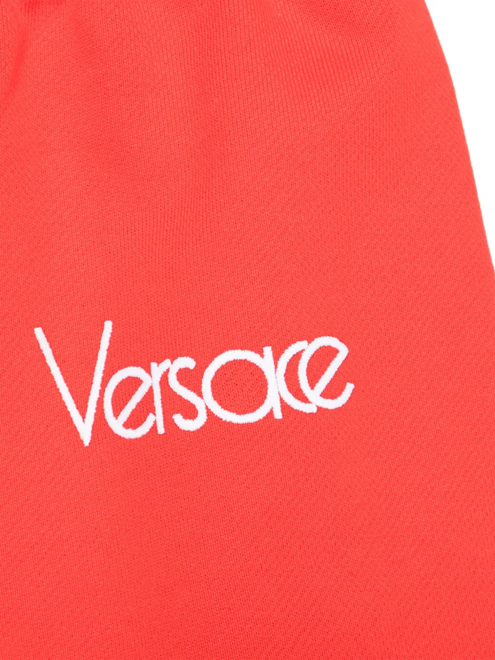 Versace Kids Shorts met geborduurd logo Rood
