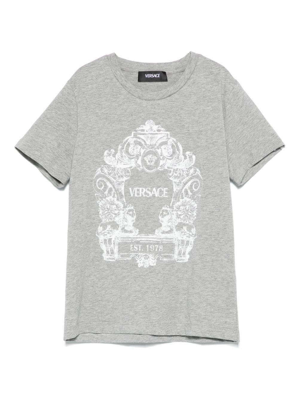 Versace Kids logo-print T-shirt - Grey