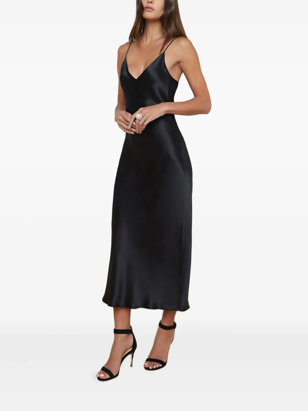 L'Agence Seridie midi-jurk - Zwart