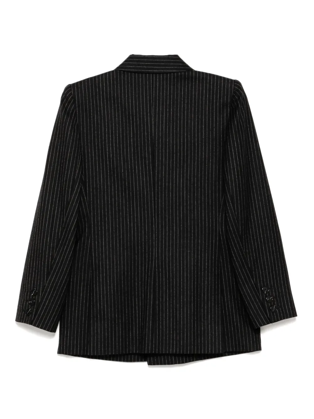 Saint Laurent Pre-Owned 1990-2000s gestreepte blazer - Zwart