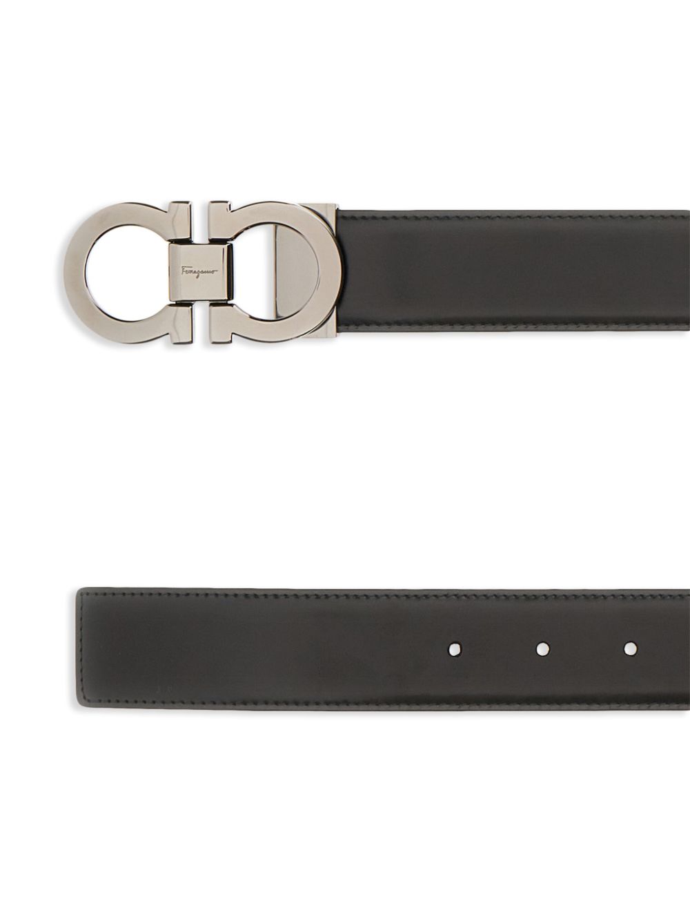 Ferragamo logo buckle belt - Zwart