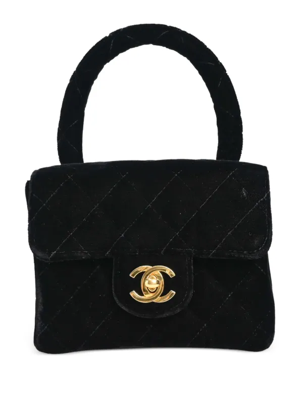 Chanel Pre-owned 1995 Mini Classic Flap Square Handbag in Black