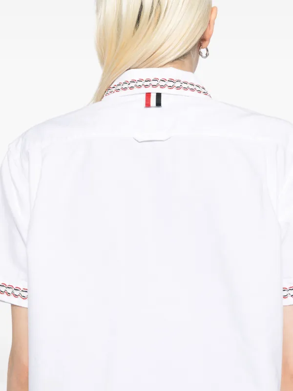 トップス myclosetTHOM BROWNE Thom Browne Cropped Rose Intarsia Knit | italist
