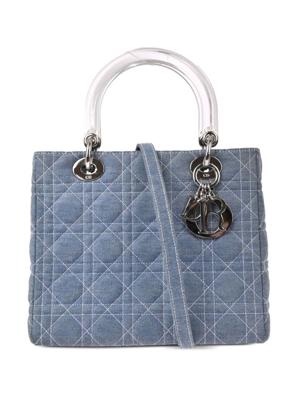 Christian Dior Pre-Owned 1999 Lady Dior Cannage two-way tote bag - Blue