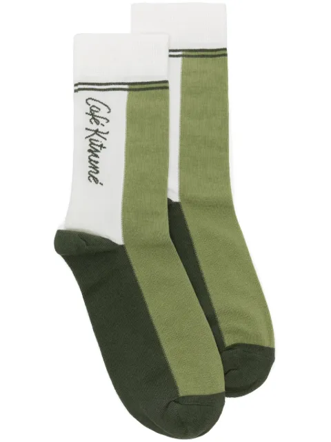 CAFÉ KITSUNÉ calcetines con diseño color block
