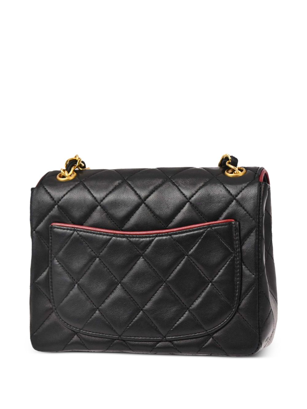 CHANEL Pre-Owned 1990 Classic Square Flap 17 kleine schoudertas - Zwart