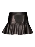 TOM FORD leather ruffled mini skirt - Black