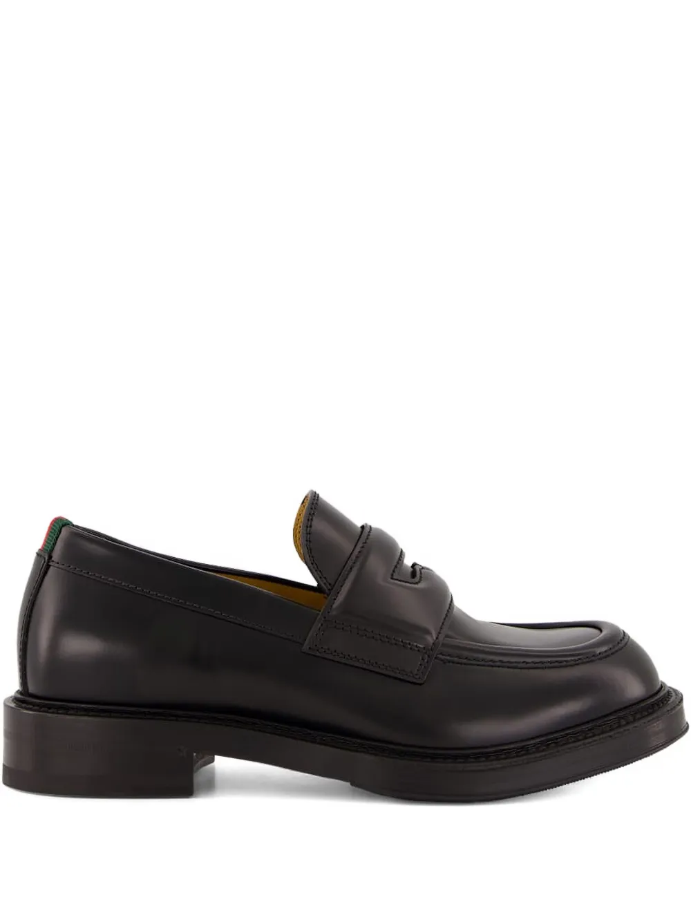 Gucci Web-detail leather loafers - Black
