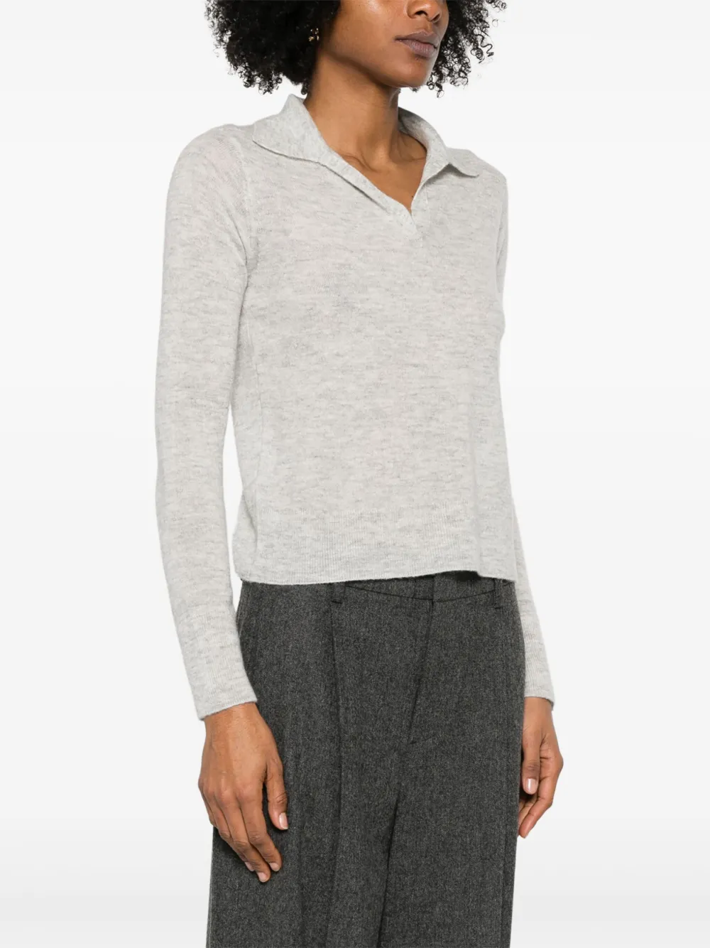 Shop Vince Mélange-effect Sweater In Grey
