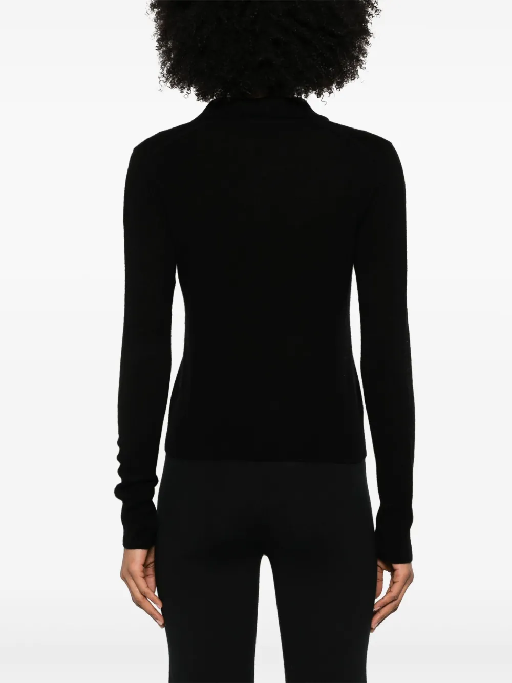 Shop Vince Fine-knit Sweater In Black