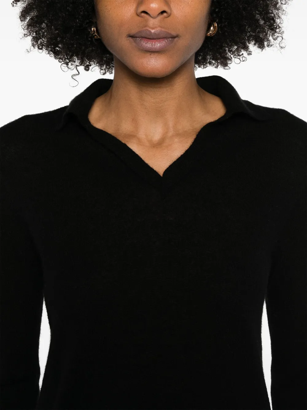Shop Vince Fine-knit Sweater In Black