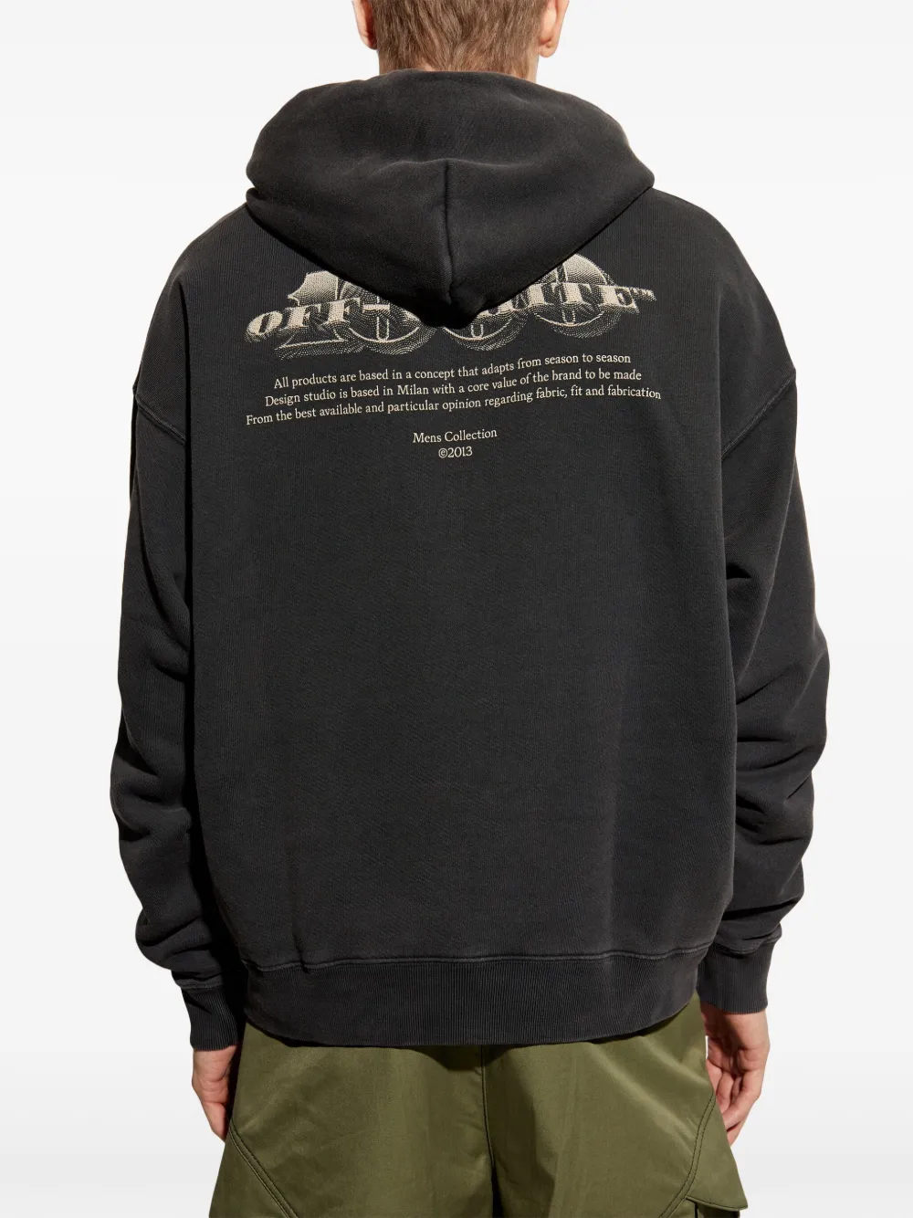 Off-White Hoodie met print Zwart