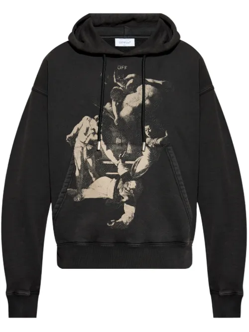 Hoodie à imprimé graphique - Off-White - Modalova