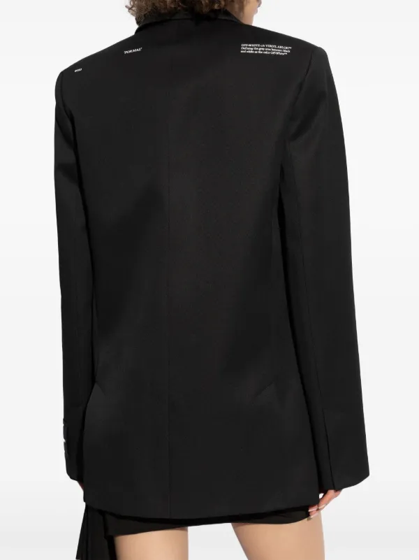 【送料&関税込】Off-White Wool Blazer Off-White Wool Blazer | Black | FARFETCH BN