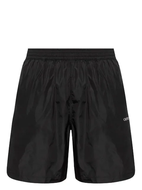 Off-White شورت سباحة بطبعة شعار الماركة