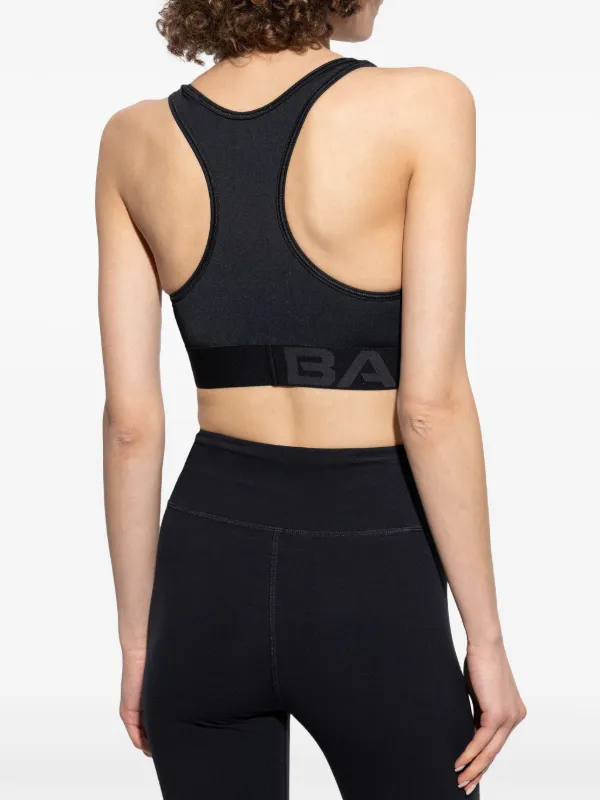 【関税＆送料込み】Balenciaga Activewear Sports Bra Clothin Logo sports bra in black - Balenciaga | Mytheresa