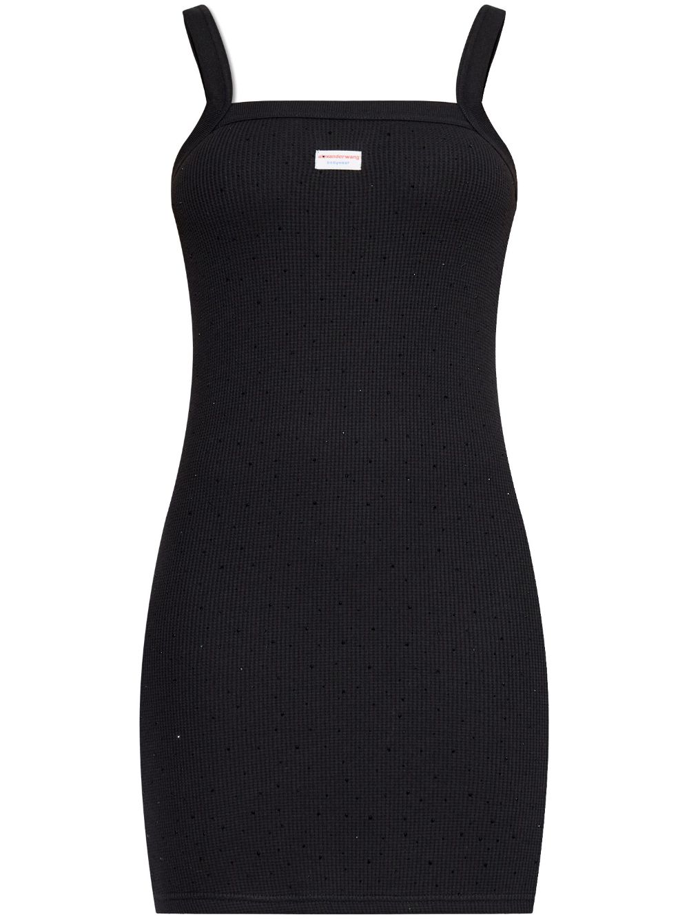 Alexander Wang waffle-knit mini dress – Black