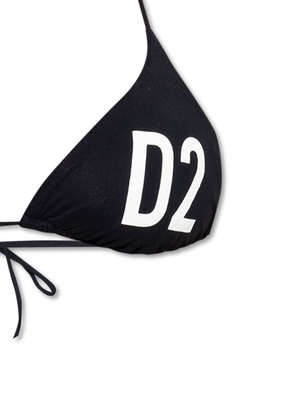 DSQUARED2 Triangel bikinitop met logo - Zwart