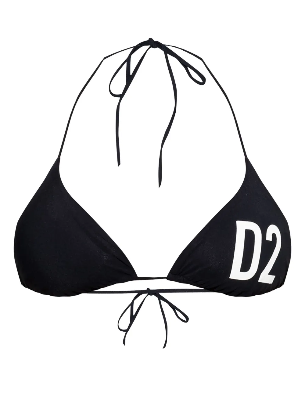 DSQUARED2 Triangel bikinitop met logo Zwart