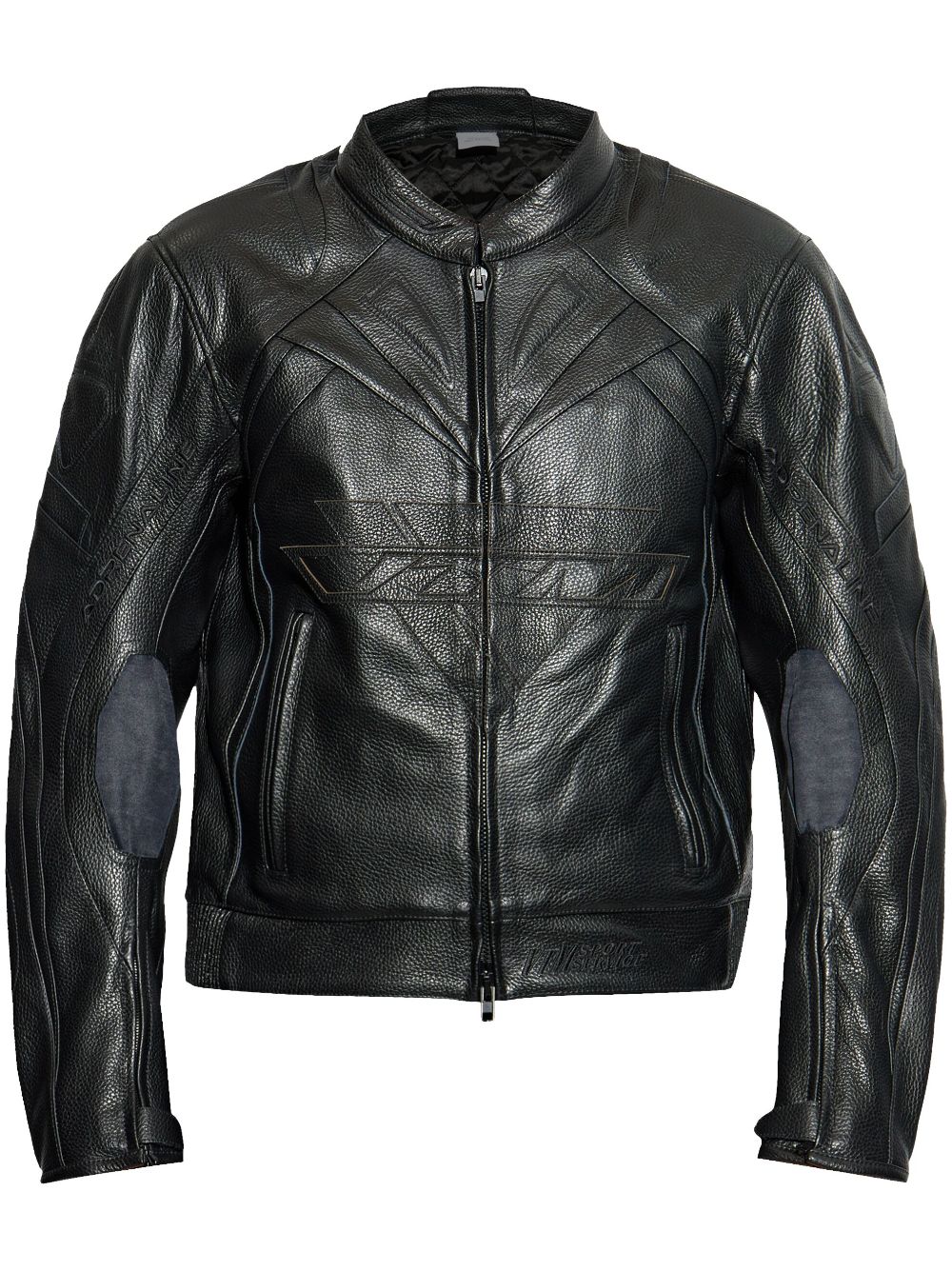 zipped leather jacket