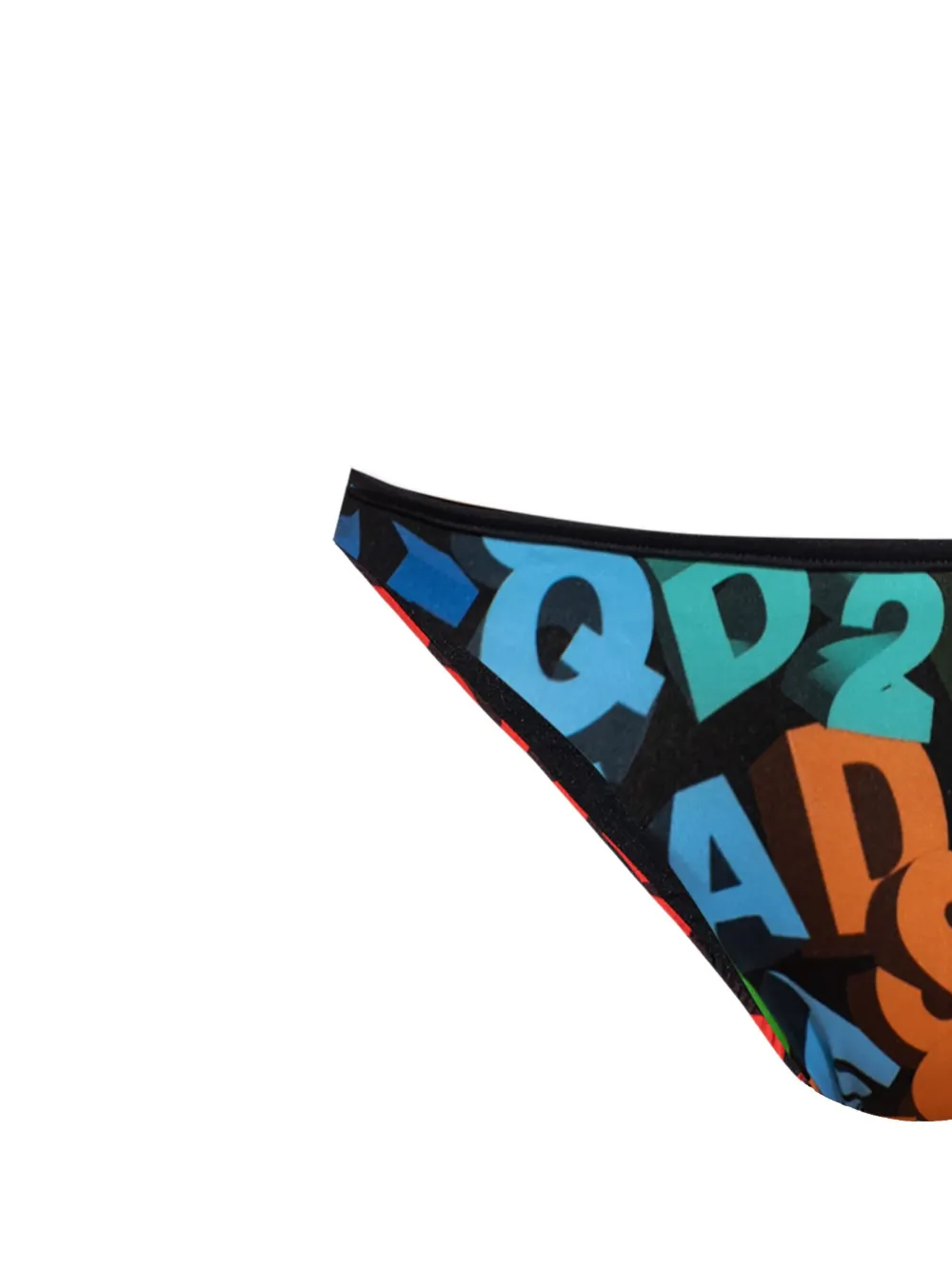 DSQUARED2 Bikinislip met logoprint - Zwart