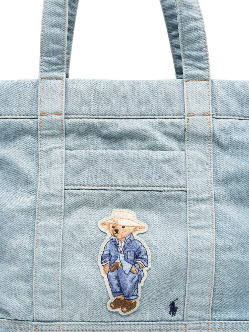 Polo Ralph Lauren Polo Bear canvas shopper Blauw