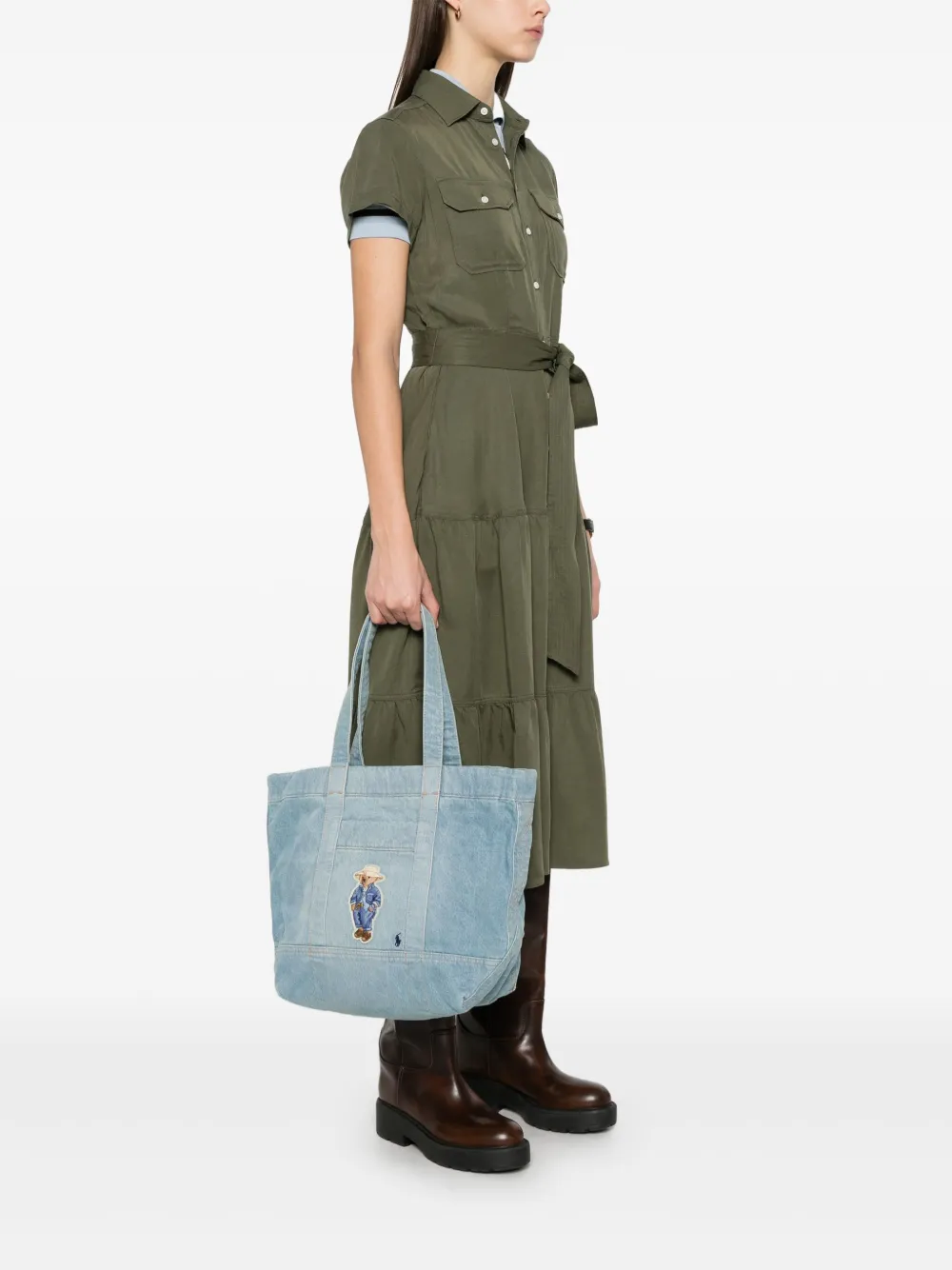 Polo Ralph Lauren Polo Bear canvas shopper Blauw