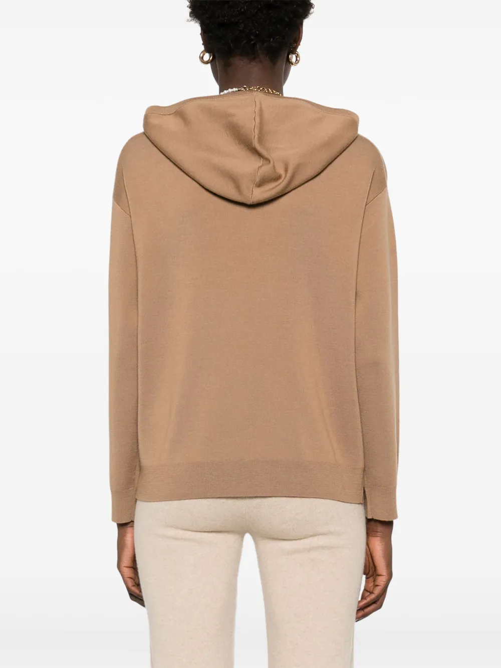 Max Mara Hoodie met logo Bruin