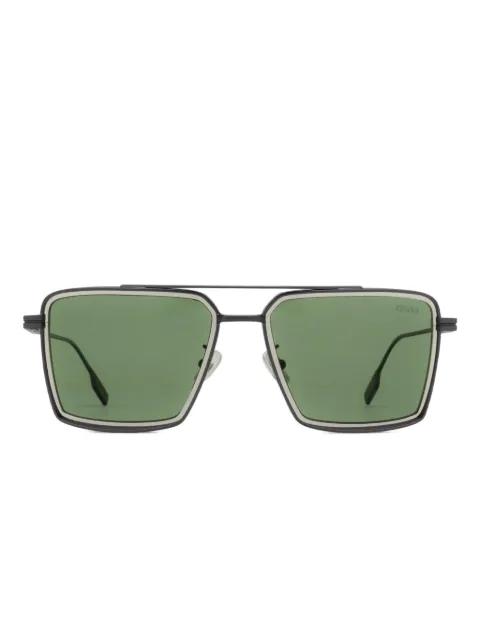 Zegna lunettes de soleil EZ0257 à monture carrée