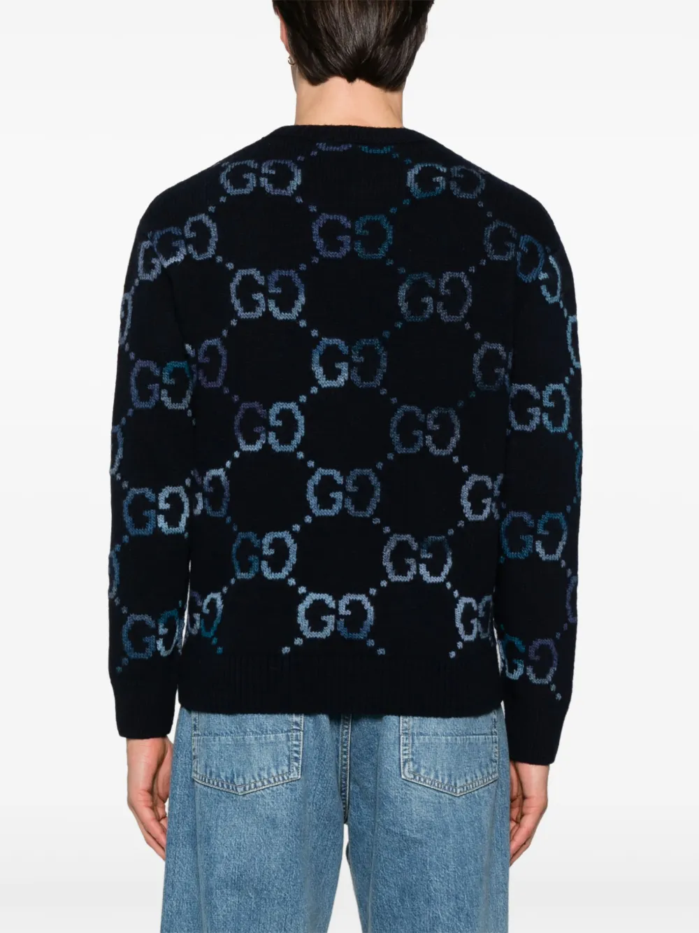 Gucci GG Intarsia trui Blauw