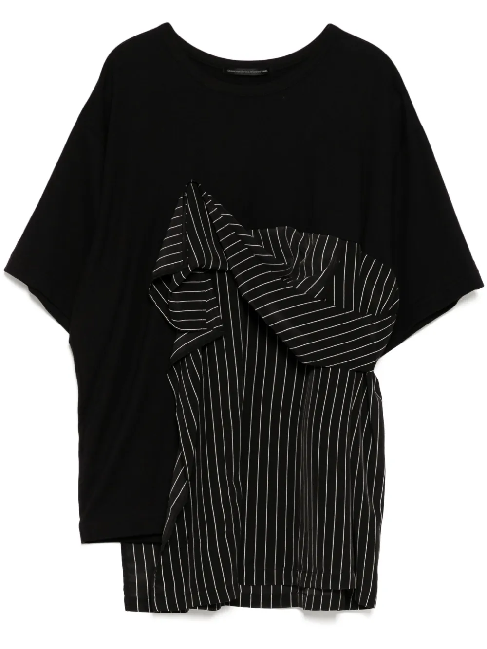 Y's panelled T-shirt - Black