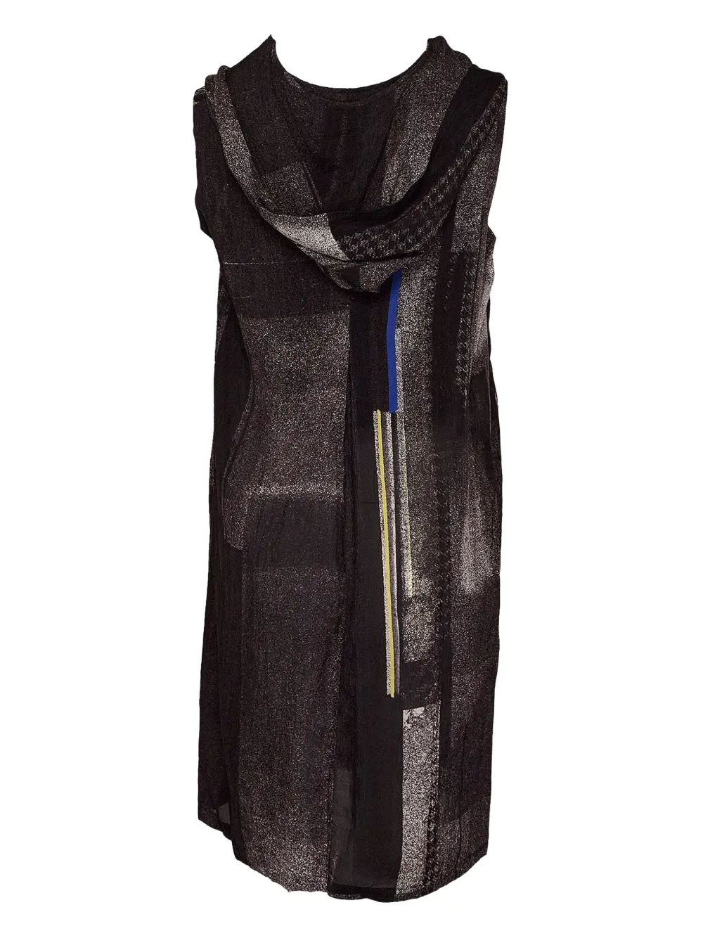 Y's hooded sleeveless top Zwart
