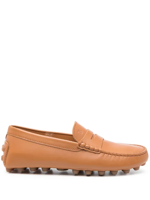 Tod’s Gommino Bubble Leather Loafer Gommino Bubble leather boat shoes in blue - Tods | Mytheresa main image 2