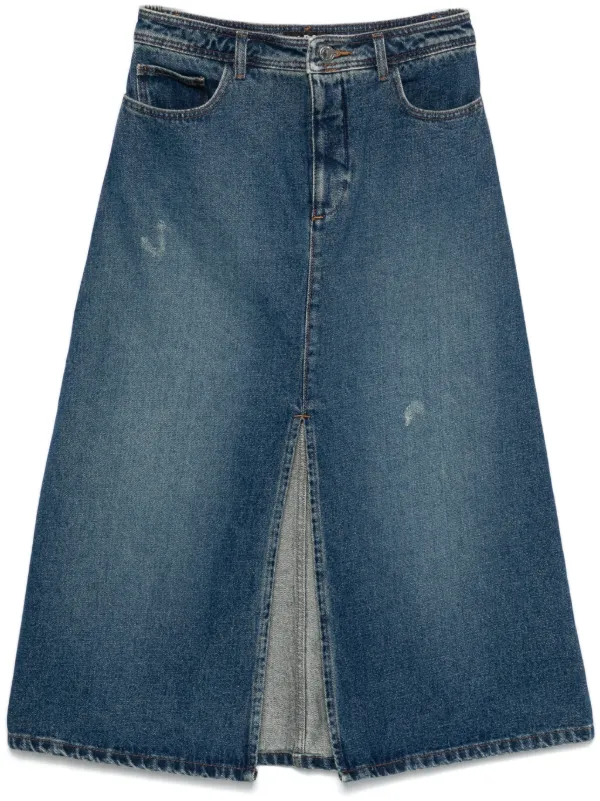 【関税&送料込】A.P.C. Skirt Georgia A.P.C. Georgia Midi Skirt | Blue | FARFETCH
