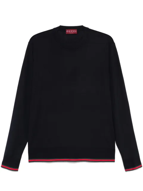 Gucci Web-trim wool sweater