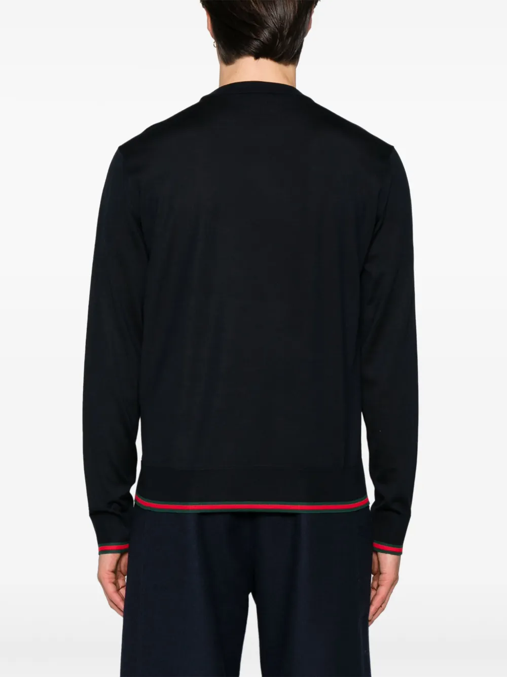 Gucci Wollen trui met Web-afwerking Blauw