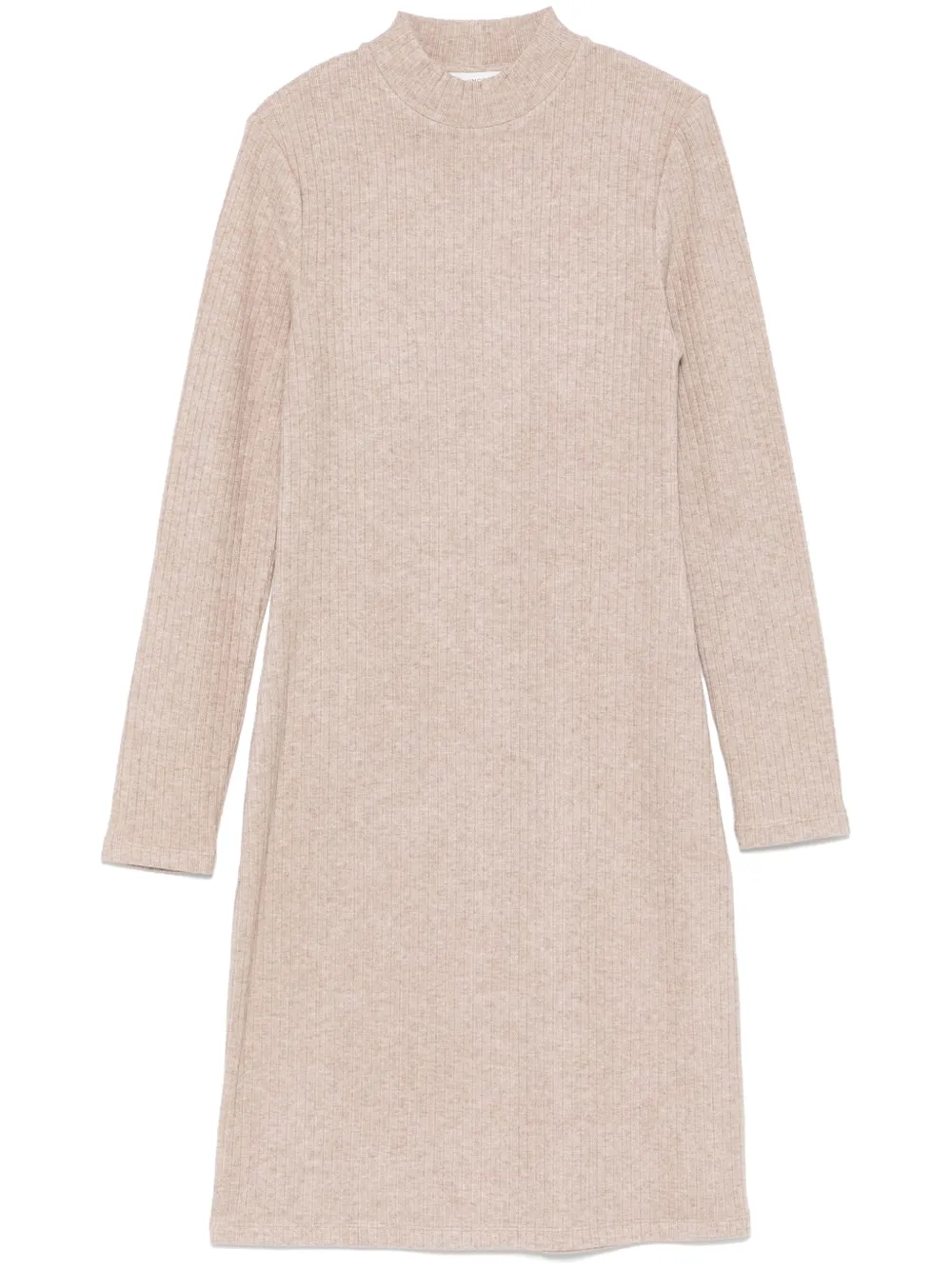 Vince Ribbed Mini Dress In Neutrals