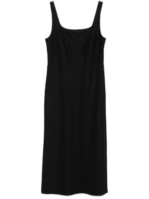 vince rib scoop neck dress Vince Women's Ribbed Scoopneck Midi-Dress - Night Marine
