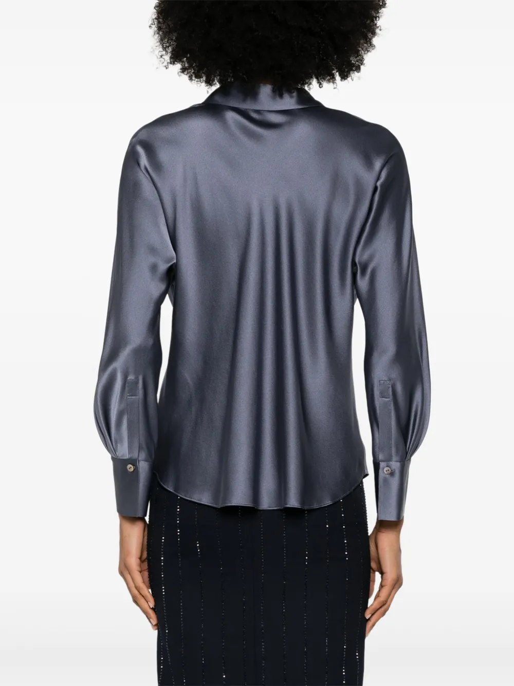 Vince Zijden blouse Blauw