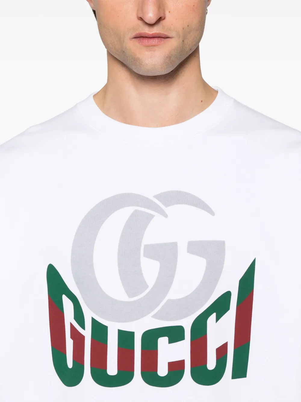 Gucci Sweater met logoprint Wit