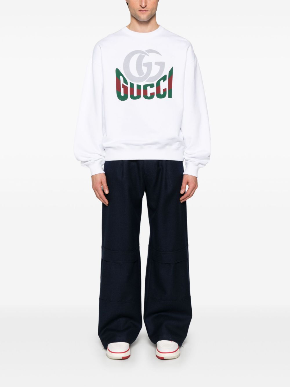 Gucci Sweater met logoprint - Wit