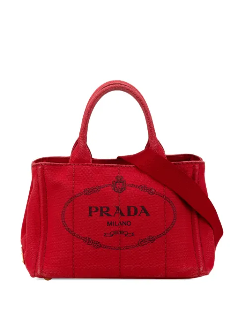 Prada Pre-Owned 2017 Small Canapa Logo satchel