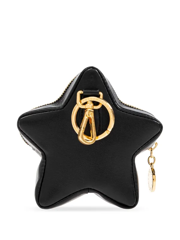 Stella McCartney Logo Star Coin Purse | Black | FARFETCH