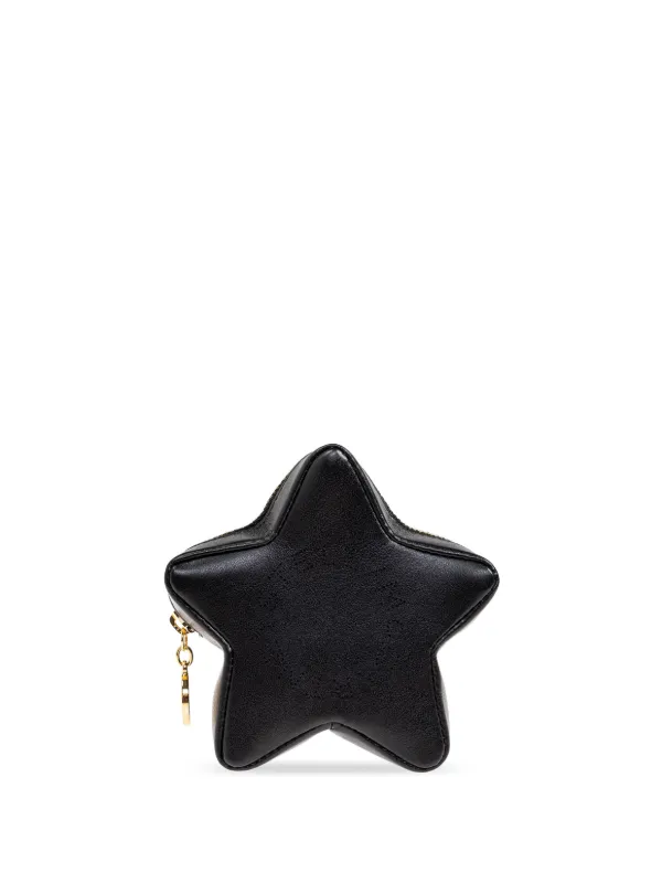 Stella McCartney Black Metallic Stars Small Wallet