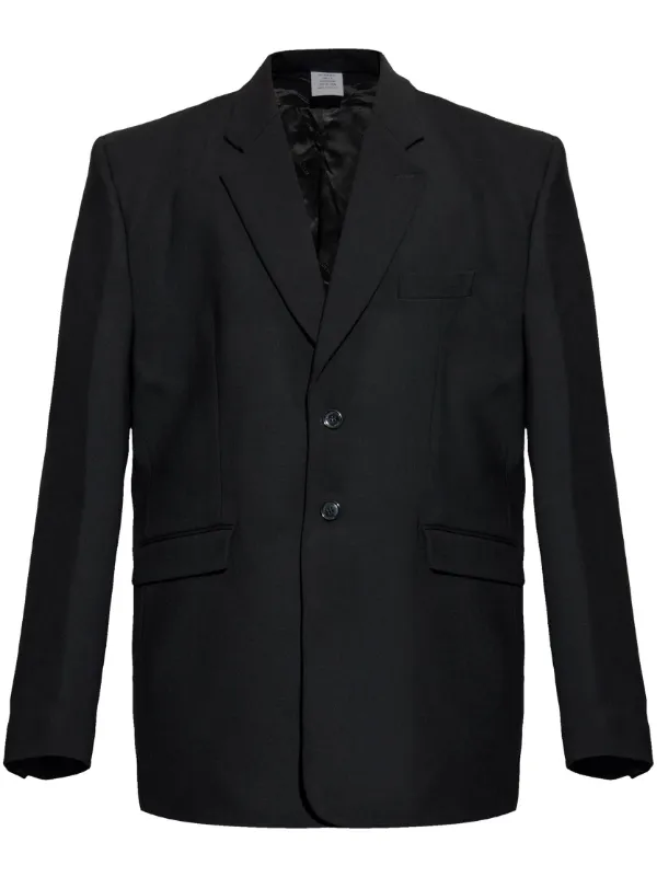 VETEMENTS Embroidered Blazer Black FARFETCH PH