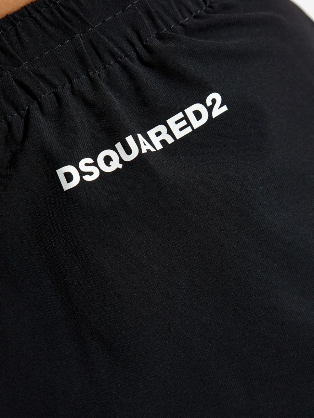 DSQUARED2 logo-print shorts - Zwart