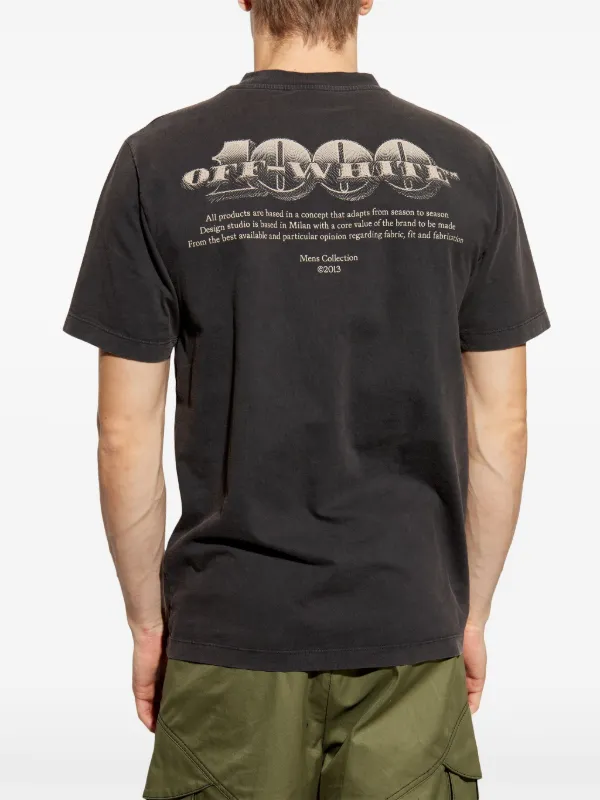 送料関税込【Off-White】Ｔシャツ ブラック ロゴ バックプリント オフホワイト メンズ Tシャツ 半袖 OFF-WHITE ブランド トップス
