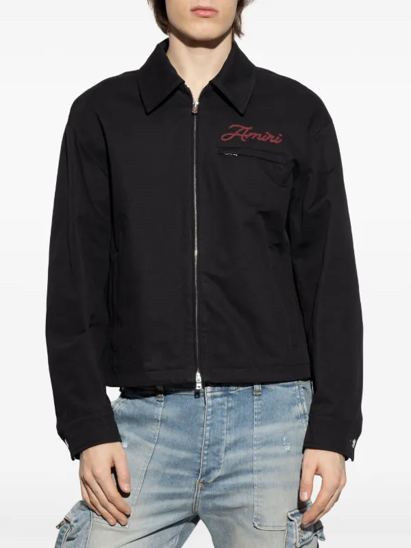 AMIRI logo-embroidered Jacket | Black | FARFETCH